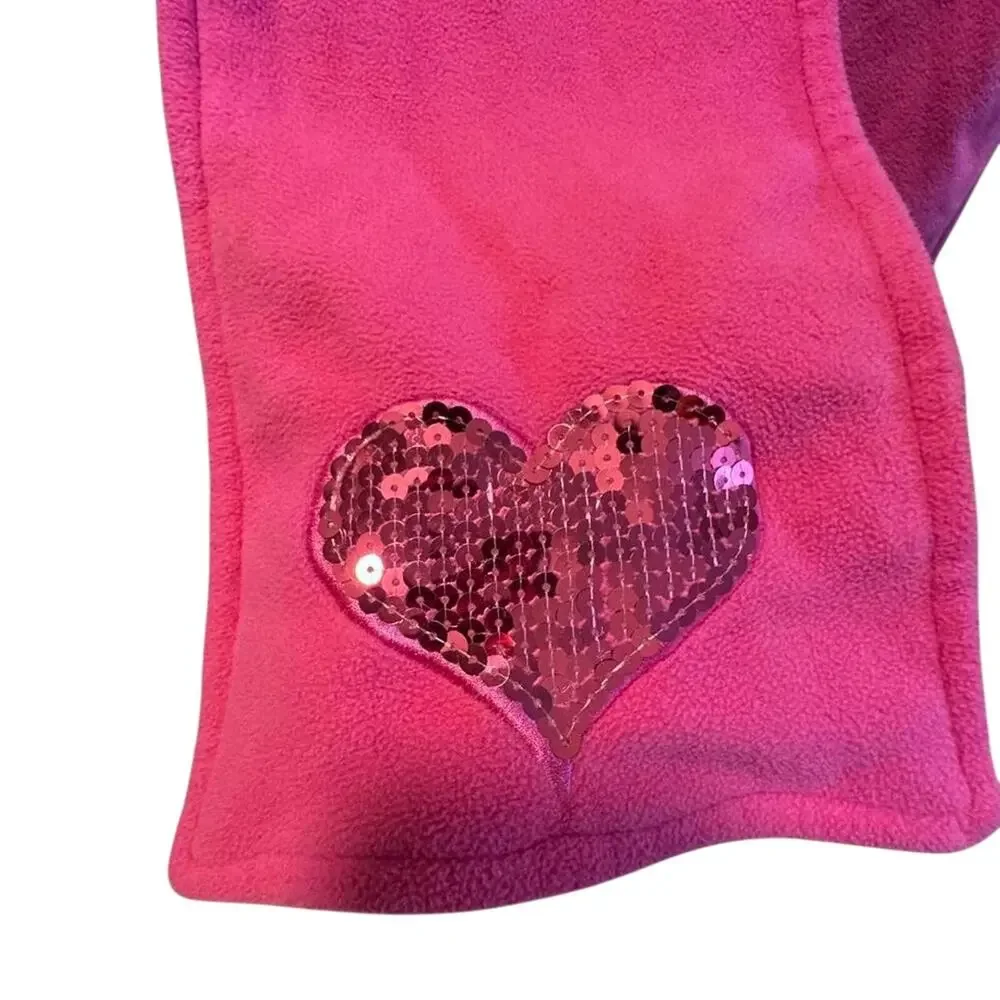 Joe Boxer Womens Pink Black Buffalo Plaid Check Fleece Winter Scarf Long
